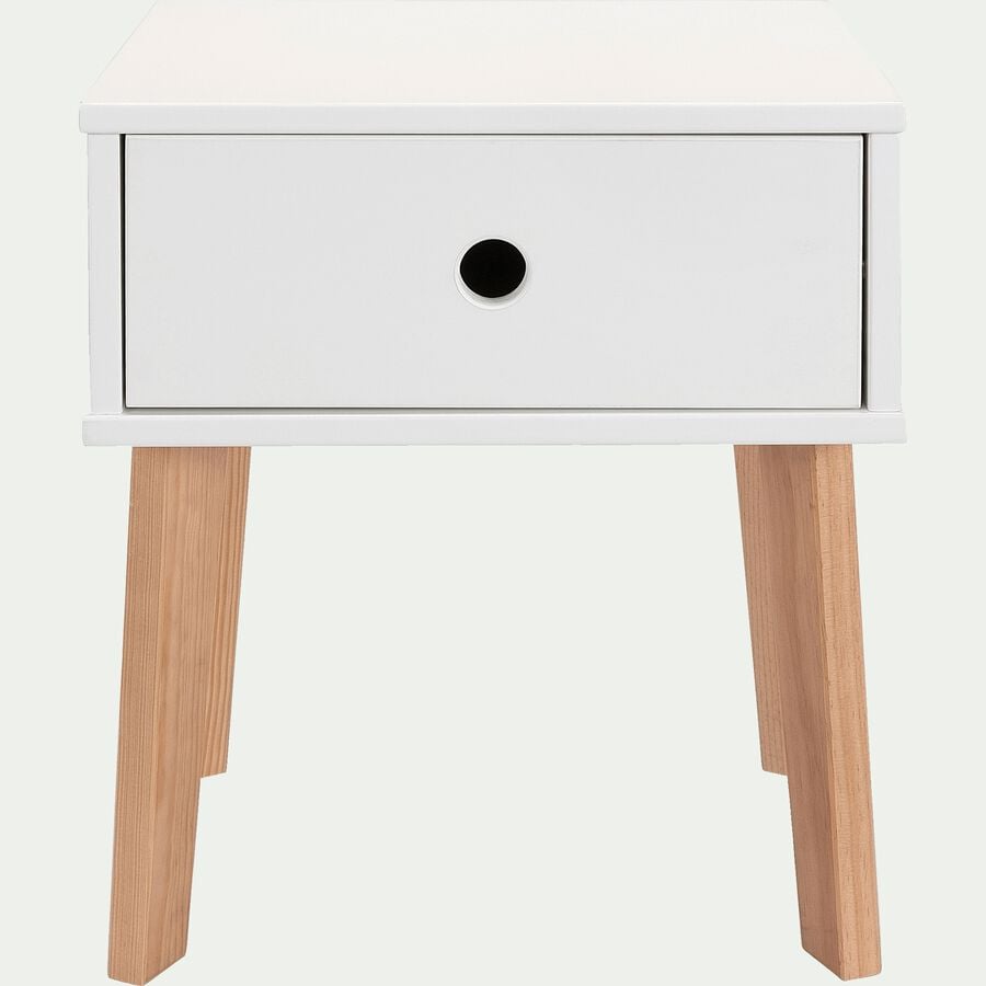 Table de chevet enfant en bois - blanc-SACHA