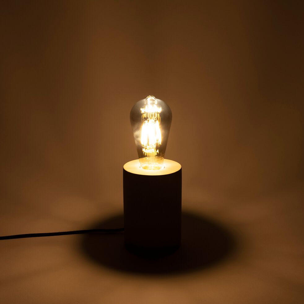 Ampoule décorative LED grise H16cm culot E27-POIRE