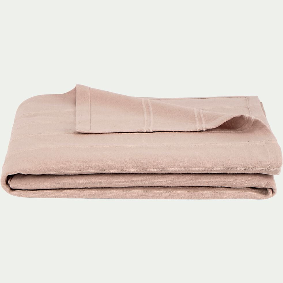 Couvre-lit tissé en coton - rose rosa 230x250cm-BELCODENE