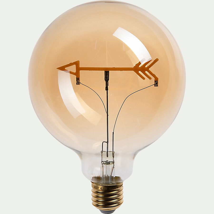 Ampoule LED déco à filament sphère lumière chaude - ambre D12,5cm-GLOBE