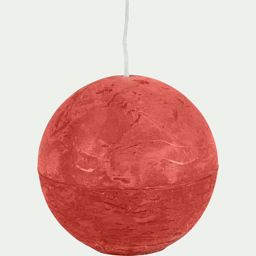Bougie ronde rouge azérole D8cm-BEJAIA