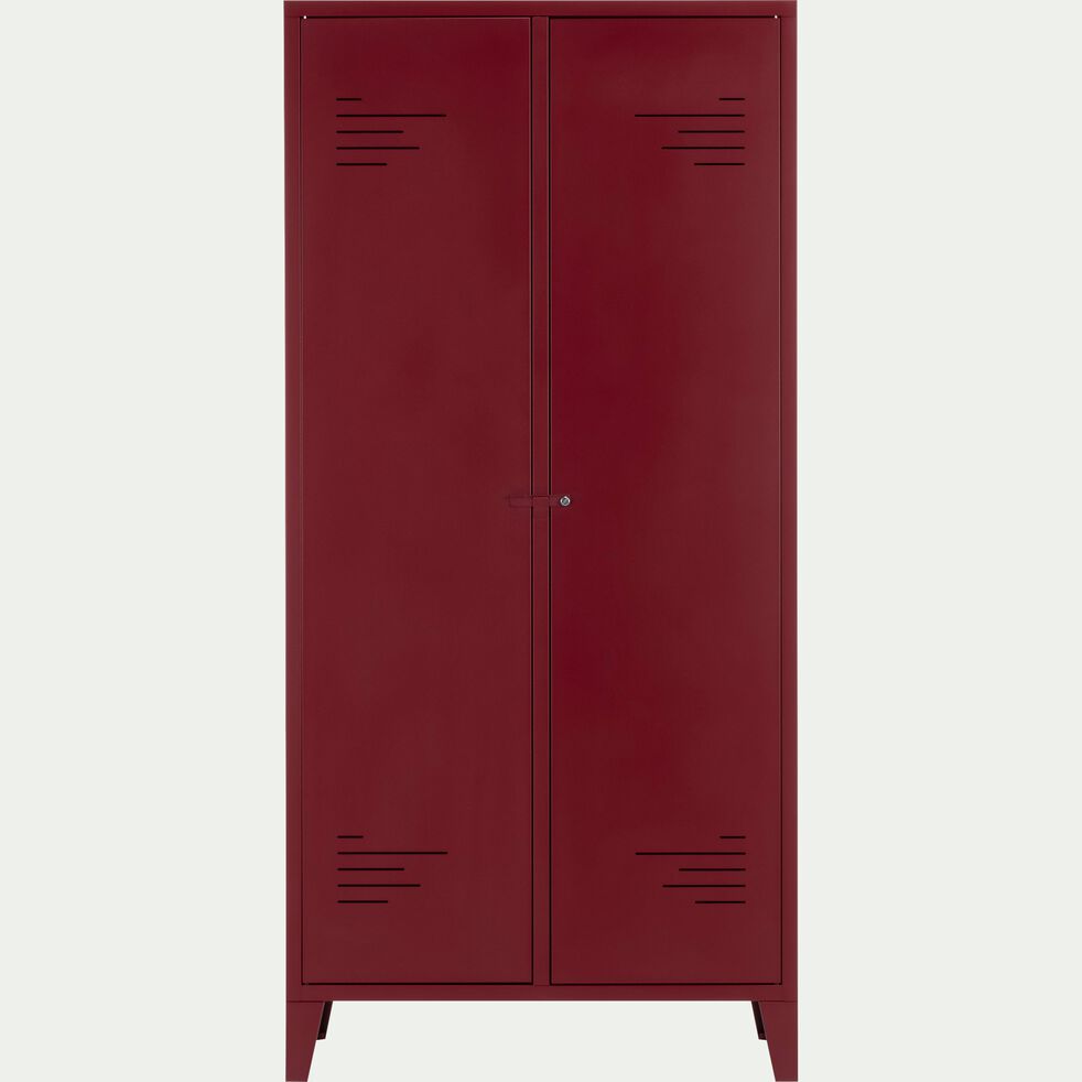 Armoire 2 portes en acier - rouge sumac H200cm-LOFTER