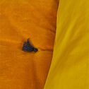 Édredon en velours de coton piquage pompons - jaune 100x180cm-EDEN