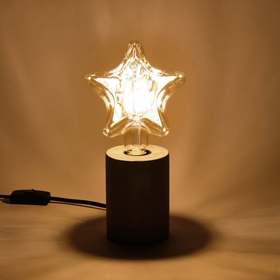 Ampoule LED décorative ambre H18cm culot E27-ETOILE
