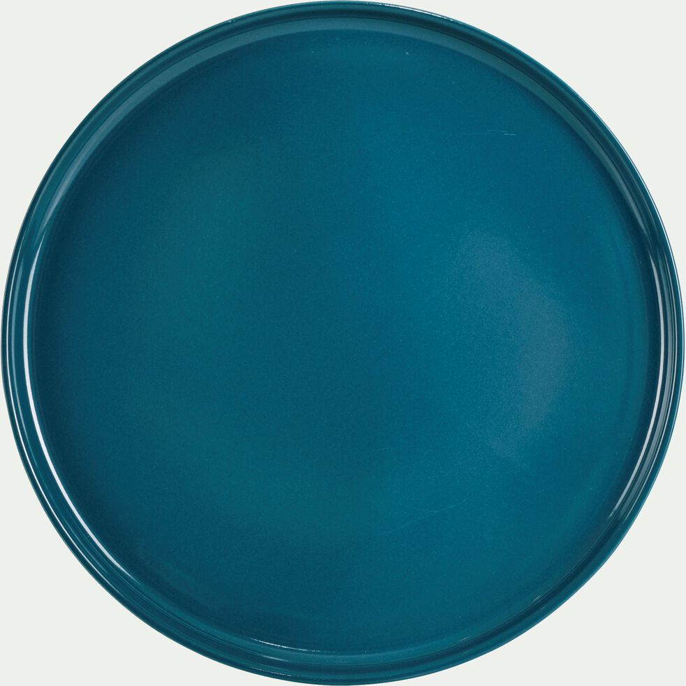 Assiette plate en faïence D28cm - bleu figuerolles - SELM