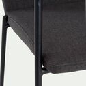 chaise en tissu avec accoudoirs - noir-JASPER