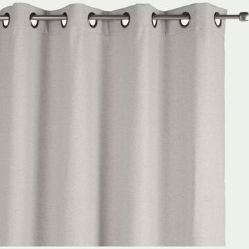 Rideau à œillets en lin et coton - gris borie 140x250cm-CEZE