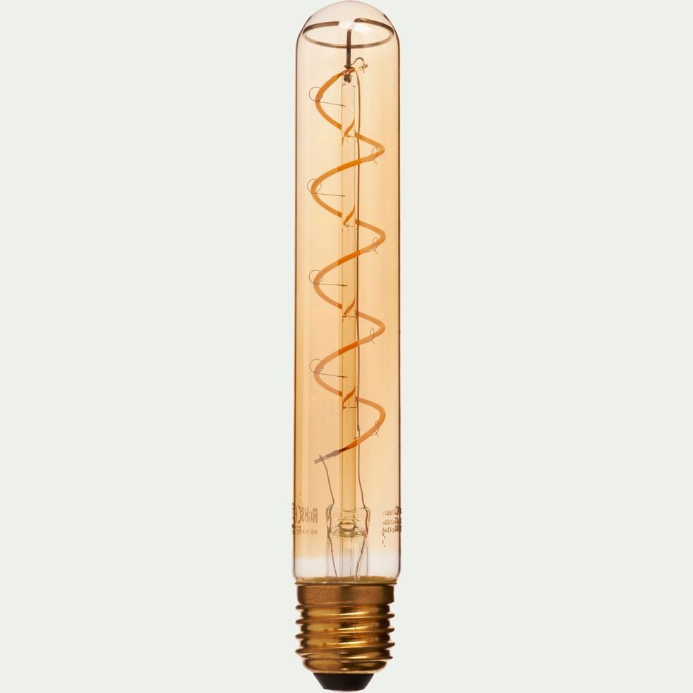 Ampoule LED décorative ambre H20cm culot E27-TUBE
