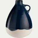 Vase boule en faïence H33,5cm - bleu-PALOMINA