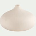 Vase boule en faïence - blanc D31,5xH20cm-ANAS