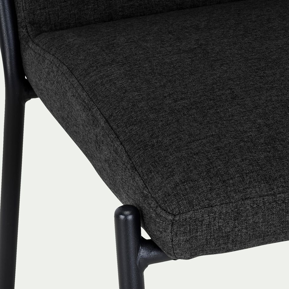 Chaise en tissu - noir-JASPE
