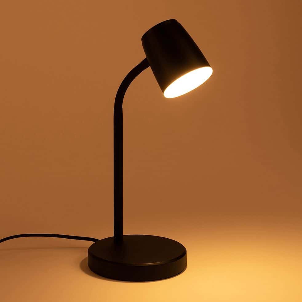 Bureau de lampe MAULfinja sans ampoule LED socle noir sur