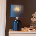 Lampe à poser en céramique bleu figuerolles H29cm-RODRIG
