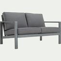 Canapé de jardin en aluminium - gris (2 places)-CAGLIARI