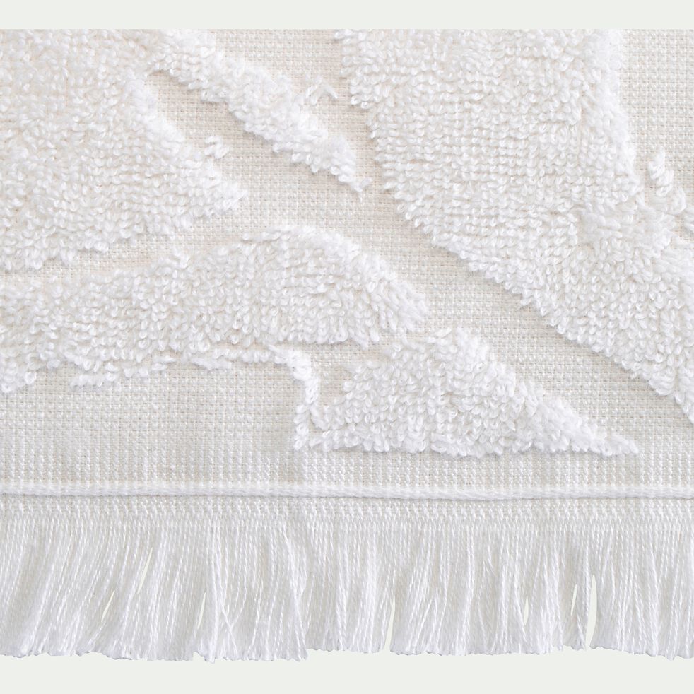Lot de 2 serviettes invité en coton - blanc 30x50cm-Ryad