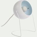 Lampe ronde en métal blanc H26cm-BAOU