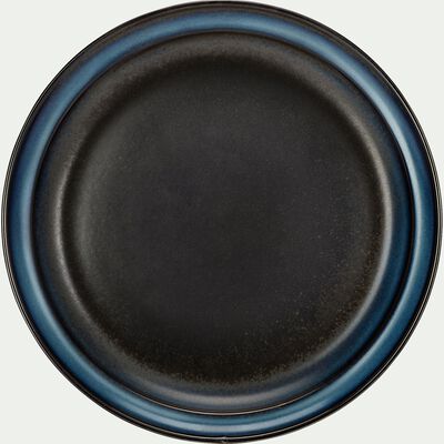 Assiette plate en porcelaine D23cm - noir-FERRU