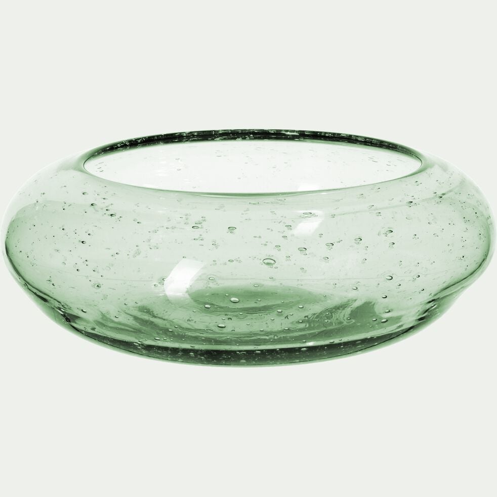 Coupe décorative en verre bullé D6,5cm - transparent-AQUASTI