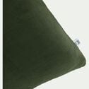 Housse de coussin effet polaire 40x60cm - vert cèdre-ROBIN
