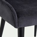 Chaise en tissu effet velours - noir-LIVNO