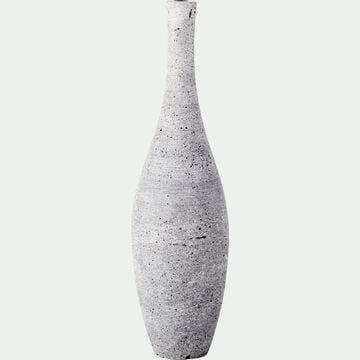 Vase effet béton en polystone - gris H30cm-CALCIS