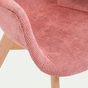 Chaise enfant en tissu avec accoudoirs - rose-LENA
