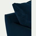 Fauteuil en tissu velours - bleu figuerolles-LENITA