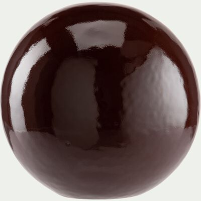 Boule déco en céramique - marron D13cm-AGIDA