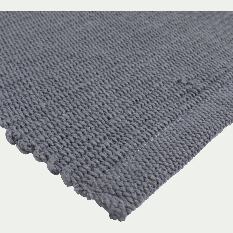 Descente de lit en coton - gris restanque 60x120cm-CAMELIA