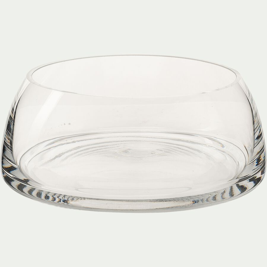 Coupe décorative en verre - transparent D18,5cm-HEDYCHIUM