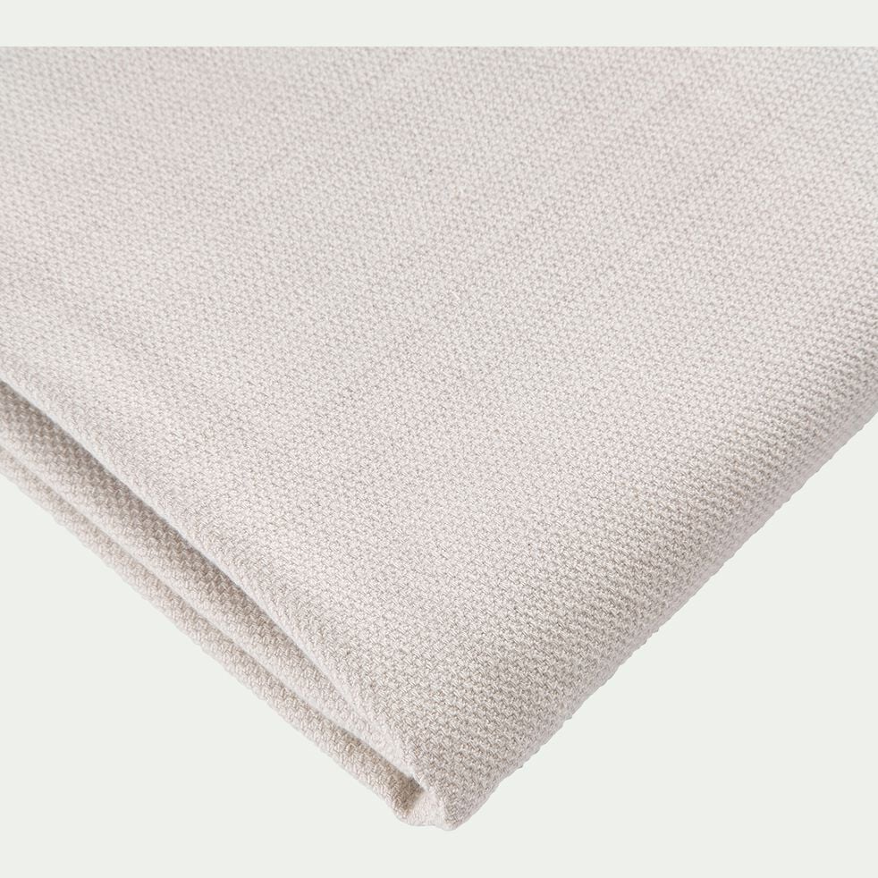 Drap de plage frangé en coton - blanc écru 100x180cm-SHARAYIT