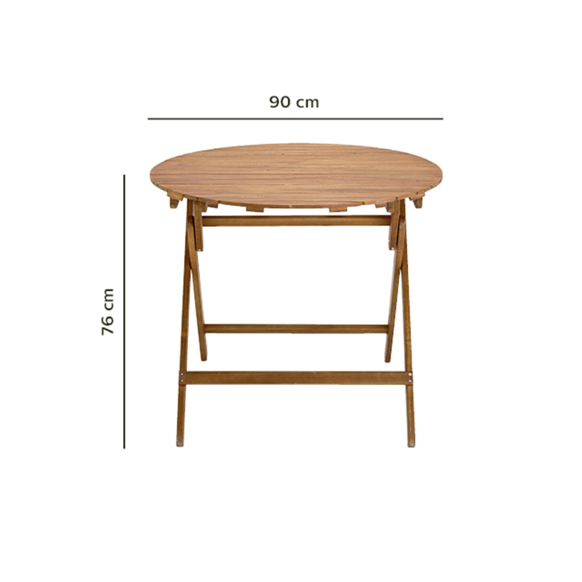 Table de jardin pliante en acacia huilé - bois foncé (2 à 4 places)-CARLO