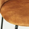 Chaise ronde en tissu - jaune argan-FIONA