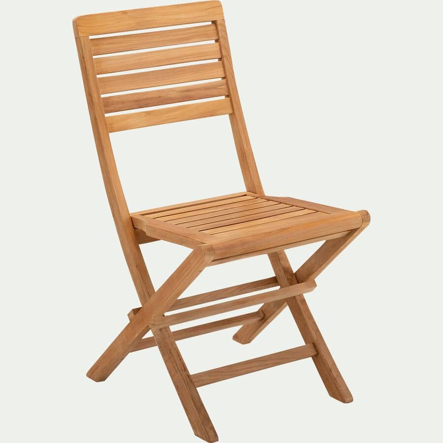 Chaise pliante en bois - blanc - JULIA - alinea