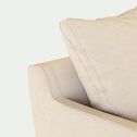 Canapé 1.5 places fixe en tissu - beige roucas-LENITA