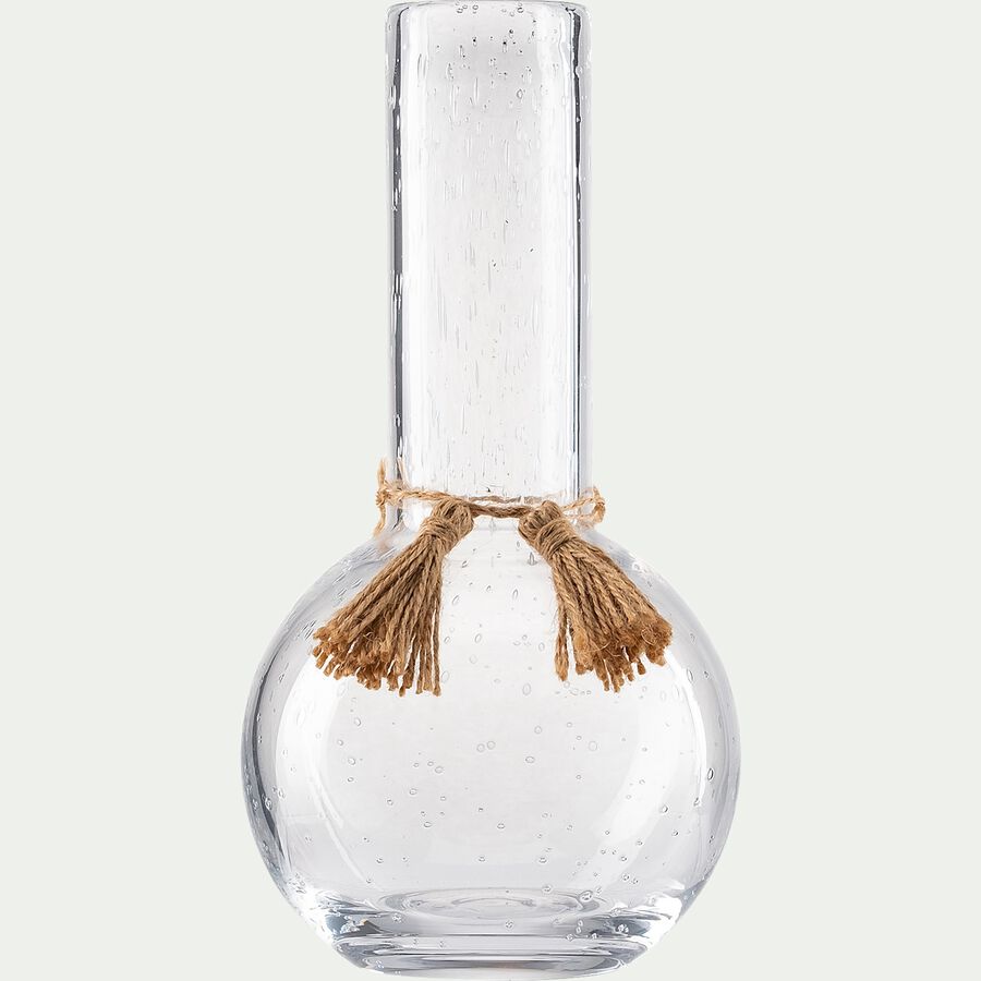 Vase ballon bécher en verre - transparent H25,5cm-ARIA