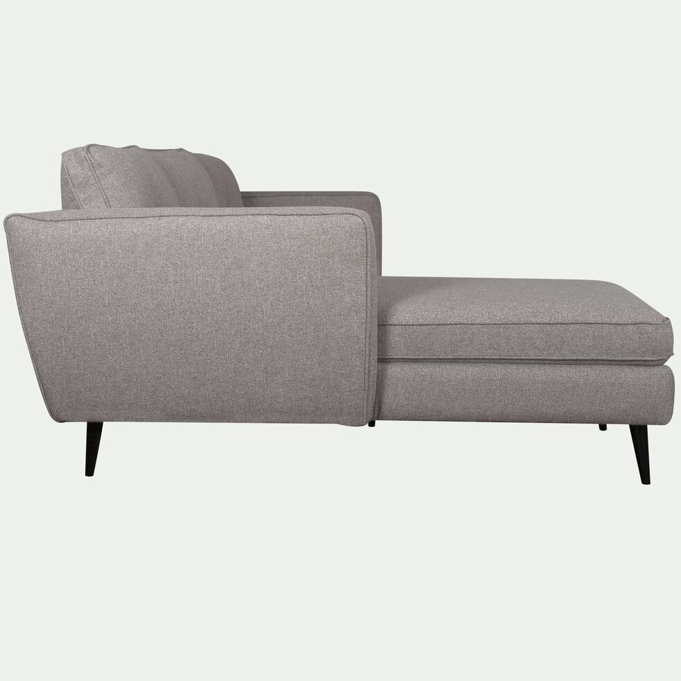 Canapé 4 places d'angle gauche fixe en tissu - gris borie-BARTHOLE