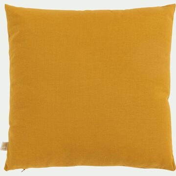Coussin en coton - jaune argan 40x40cm-CALANQUES