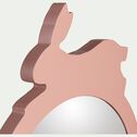 Miroir lapin en bois - rose salina D18cm-AMIRA
