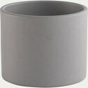 Cache-pot en céramique - gris D17,5xH14,5cm-JOS