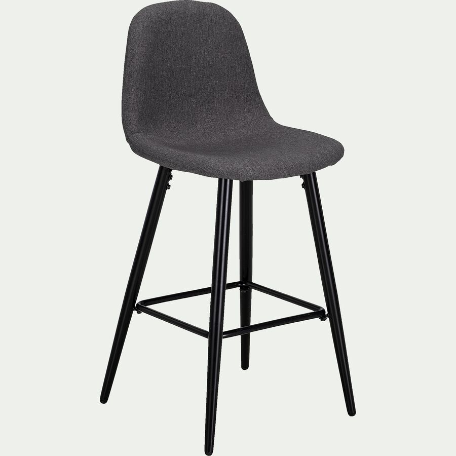 Chaise de bar - gris ardoise H66cm-LOANA