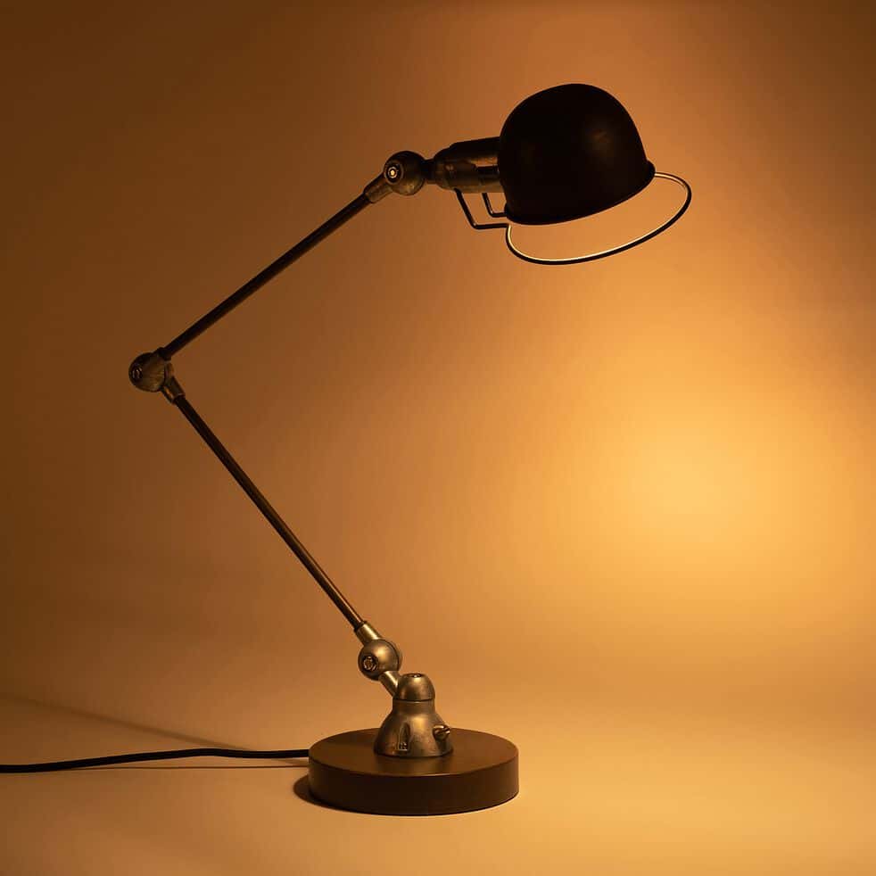 Lampe de bureau industriel en fer marron Present time - La déco 2B