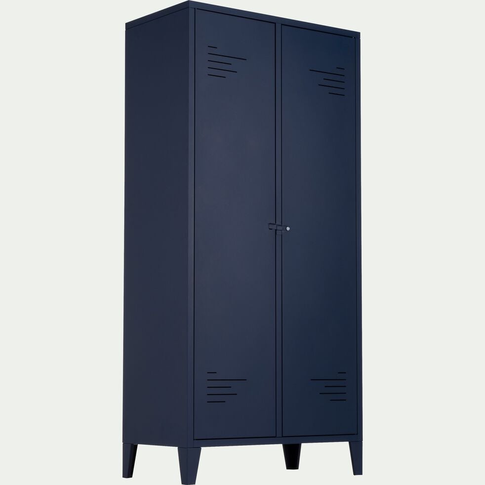 Armoire 2 portes en acier - bleu myrte H200cm-LOFTER