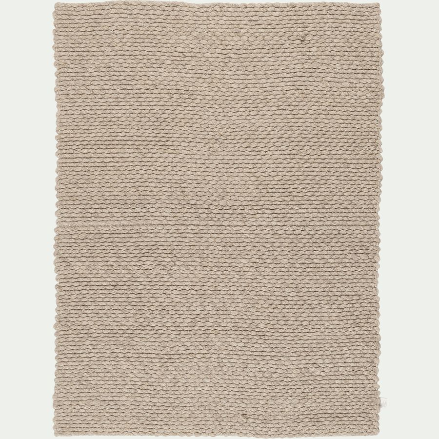 Tapis en laine et coton - gris clair 120x170cm-MAUSSANE