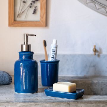 Set de salle de bain en céramique - bleu figuerolles-DANA