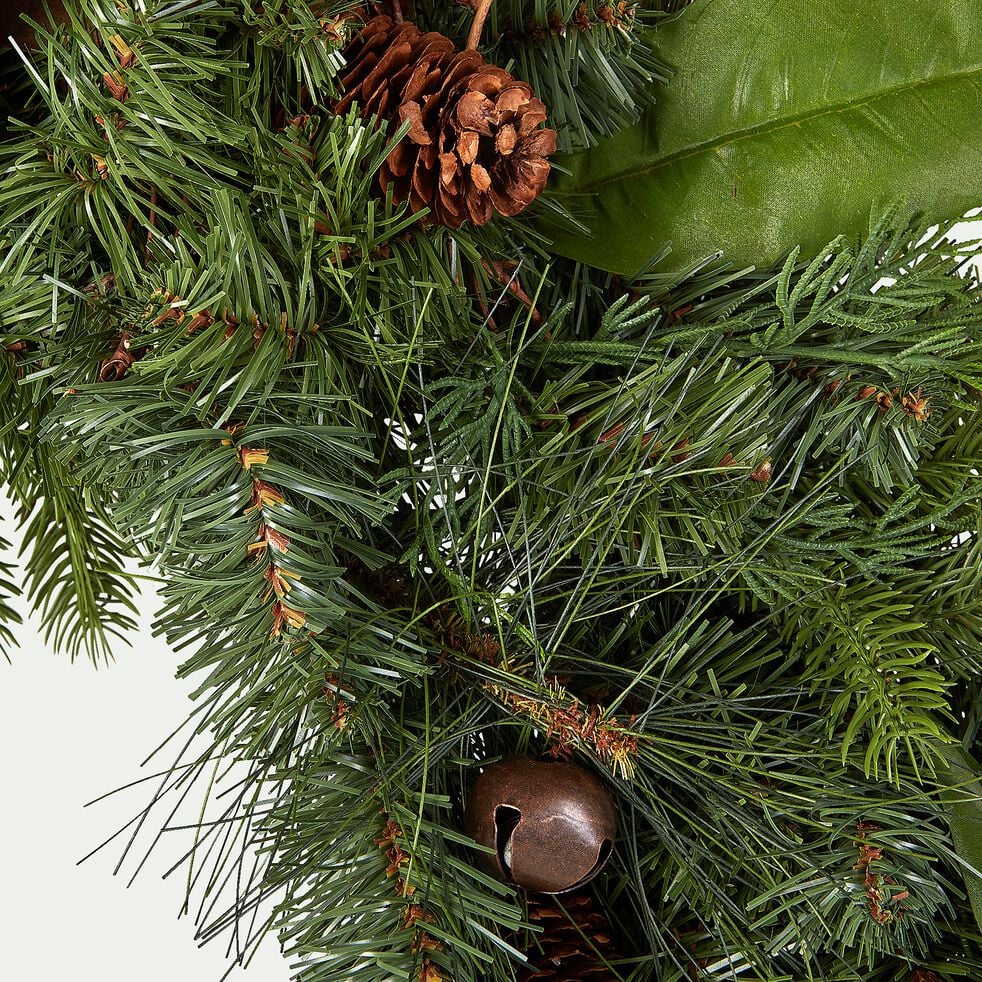 Couronne de Noël en pin synthétique - vert D61cm-TINEL