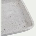 Plateau rectangulaire effet béton en polystone - gris 13,5x36cm-CALCIS