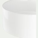 Vasque ronde en céramique - blanc brillant-KALMIA
