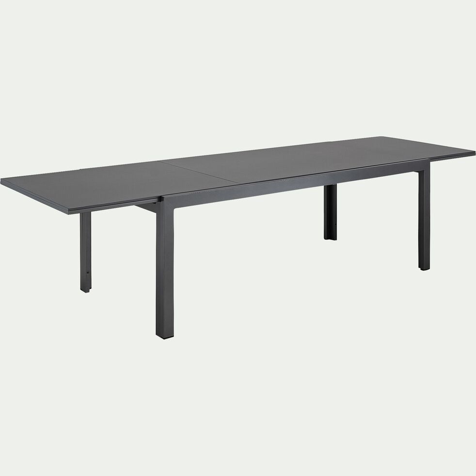 Table de jardin extensible en duraboard - gris (8 à 12 places)-ADANA