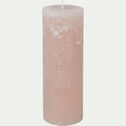 Bougie cylindrique - rose sable H19cm-BEJAIA
